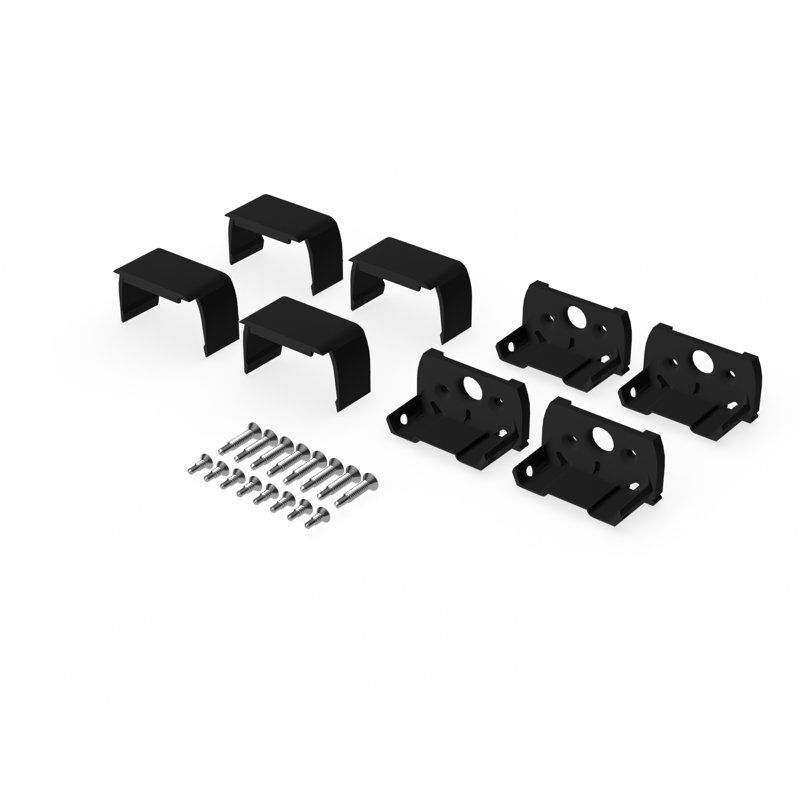 Deckorators Rapid Rail Textured Black Aluminum Stair Rail Bracket Kit